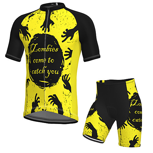 Men's Short Sleeve Cycling Jersey with Shorts Spandex Black / Yellow Bike Breathable Quick Dry Sports Graphic Mountain Bike MTB Road Bike Cycling Clothing Apparel / Stretchy / Athletic / Athleisure
Men's Short Sleeve Cycling Jersey with Shorts Spandex Black / Yellow Bike Breathable Quick Dry Sports Graphic Mountain Bike MTB Road Bike Cycling Clothing Apparel / Stretchy / Athletic / Athleisure