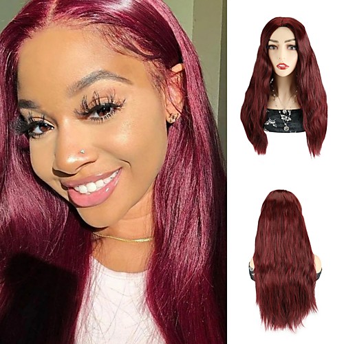 99J Natural Wave Wigs Cosplay Party Wigs Burgundy Red Wine Wigs Natural Wavy Wigs Synthetic Hair Wigs For Black Women
99J Natural Wave Wigs Cosplay Party Wigs Burgundy Red Wine Wigs Natural Wavy Wigs Synthetic Hair Wigs For Black Women