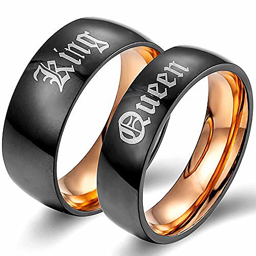 xahh matching set couple ring king queen titanium steel black matte promise wedding band,rose gold men size 7
xahh matching set couple ring king queen titanium steel black matte promise wedding band,rose gold men size 7