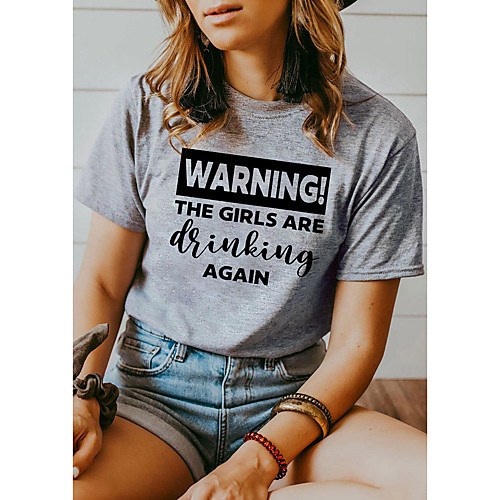 Women's T shirt Text Letter Print Round Neck Tops 100% Cotton Basic Basic Top White Black Purple
Women's T shirt Text Letter Print Round Neck Tops 100% Cotton Basic Basic Top White Black Purple