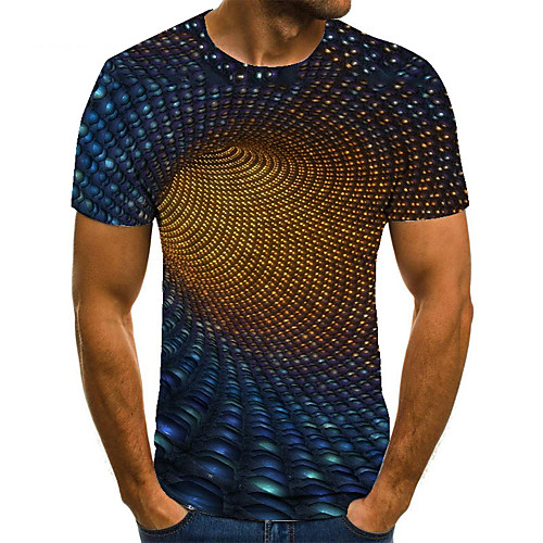Men's T shirt 3D Print Geometric 3D Print Print Short Sleeve Casual Tops Casual Fashion Blue
Men's T shirt 3D Print Geometric 3D Print Print Short Sleeve Casual Tops Casual Fashion Blue