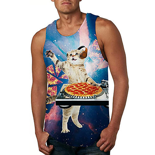Men's Tank Top Vest Undershirt 3D Print Cat 3D Print Sleeveless Daily Tops Casual Beach Rainbow
Men's Tank Top Vest Undershirt 3D Print Cat 3D Print Sleeveless Daily Tops Casual Beach Rainbow