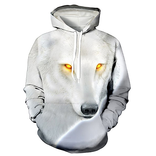 Men's Pullover Hoodie Sweatshirt Graphic Prints Animal Print Weekend 3D Print Casual Hoodies Sweatshirts White
Men's Pullover Hoodie Sweatshirt Graphic Prints Animal Print Weekend 3D Print Casual Hoodies Sweatshirts White