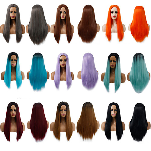 Synthetic Wig Natural Straight Layered Haircut Wig Medium Length Light Blonde Light Brown Brown / White Wine Red PinkRed Synthetic Hair Women's Cosplay Party Fashion Red Blue
Synthetic Wig Natural Straight Layered Haircut Wig Medium Length Light Blonde Light Brown Brown / White Wine Red PinkRed Synthetic Hair Women's Cosplay Party Fashion Red Blue
