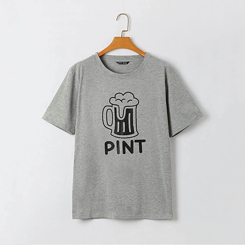 Men's Unisex T shirt Hot Stamping Letter Plus Size Print Short Sleeve Casual Tops 100% Cotton Basic Casual Fashion Gray
Men's Unisex T shirt Hot Stamping Letter Plus Size Print Short Sleeve Casual Tops 100% Cotton Basic Casual Fashion Gray