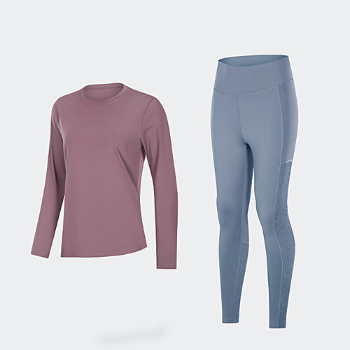 Women's 2 Piece Activewear Set Athletic Athleisure Long Sleeve Winter Spandex Breathable Soft Fitness Gym Workout Running Jogging Sportswear Skinny Solid Colored Normal Outfit Set Clothing Suit
Women's 2 Piece Activewear Set Athletic Athleisure Long Sleeve Winter Spandex Breathable Soft Fitness Gym Workout Running Jogging Sportswear Skinny Solid Colored Normal Outfit Set Clothing Suit