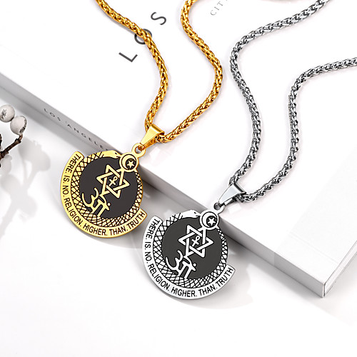 Men's Women's Pendant Necklace Necklace Retro Ethnic Vintage Titanium Steel Gold Silver 555 cm Necklace Jewelry 1pc For Halloween Gift Festival / Charm Necklace
Men's Women's Pendant Necklace Necklace Retro Ethnic Vintage Titanium Steel Gold Silver 555 cm Necklace Jewelry 1pc For Halloween Gift Festival / Charm Necklace