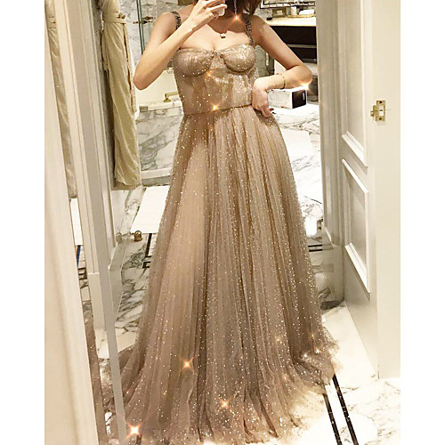 A-Line Sparkle Sexy Engagement Prom Dress Spaghetti Strap Sleeveless Floor Length Sequined with Pleats Sequin 2021
A-Line Sparkle Sexy Engagement Prom Dress Spaghetti Strap Sleeveless Floor Length Sequined with Pleats Sequin 2021