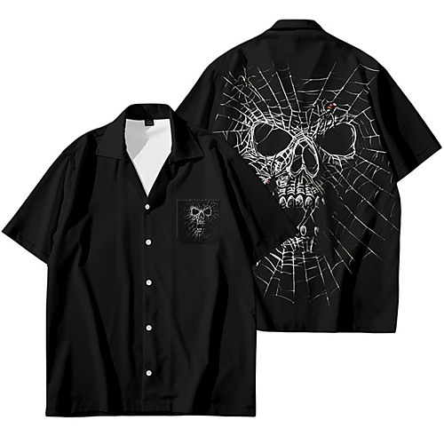 Men's Shirt 3D Print Skull Button-Down 3D Print Short Sleeve Daily Tops Casual Fashion Hawaiian Black
Men's Shirt 3D Print Skull Button-Down 3D Print Short Sleeve Daily Tops Casual Fashion Hawaiian Black