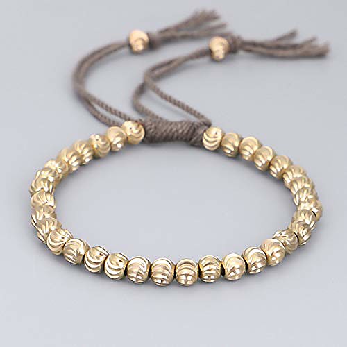 Buddha brass bead bracelet,Tibetan copper beads Buddha meditation lucky bracelet, suitable for men and women wrist jewelry (Light brown)
Buddha brass bead bracelet,Tibetan copper beads Buddha meditation lucky bracelet, suitable for men and women wrist jewelry (Light brown)