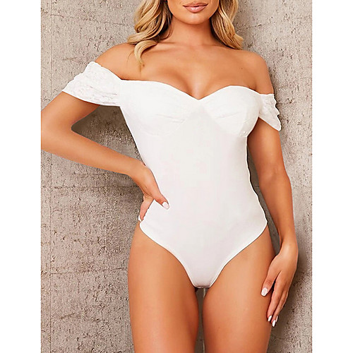 Women's One Piece Monokini Swimsuit Push Up Solid Color White Black Swimwear Padded Bathing Suits New Casual Sexy
Women's One Piece Monokini Swimsuit Push Up Solid Color White Black Swimwear Padded Bathing Suits New Casual Sexy