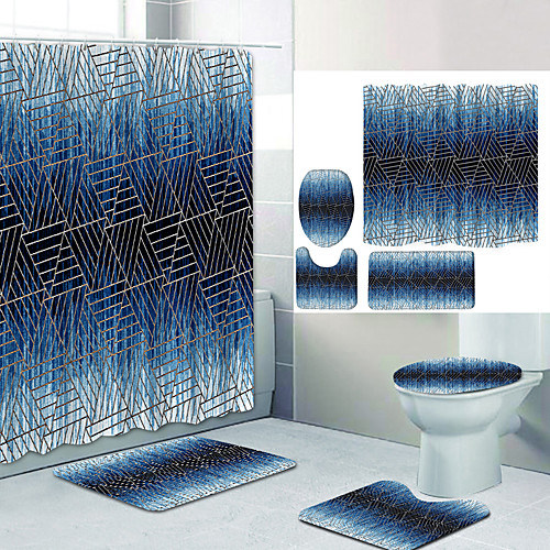 Simple Series 12 Digital Printing Four-piece Set Shower Curtains and Hooks Modern Polyester Machine Made Waterproof Bathroom
Simple Series 12 Digital Printing Four-piece Set Shower Curtains and Hooks Modern Polyester Machine Made Waterproof Bathroom