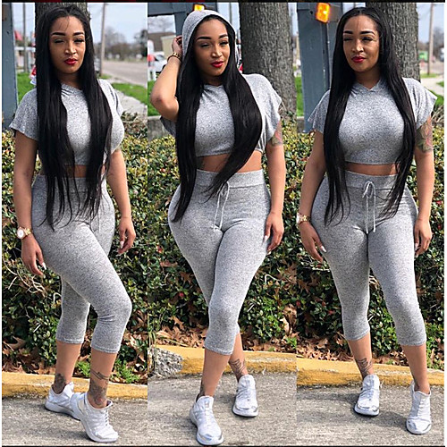 Women's 2 Piece Cropped Tracksuit Athletic Athleisure 2pcs Summer Short Sleeve Thermal Warm Moisture Wicking Breathable Fitness Gym Workout Running Jogging Exercise Sportswear Skinny Solid Colored
Women's 2 Piece Cropped Tracksuit Athletic Athleisure 2pcs Summer Short Sleeve Thermal Warm Moisture Wicking Breathable Fitness Gym Workout Running Jogging Exercise Sportswear Skinny Solid Colored