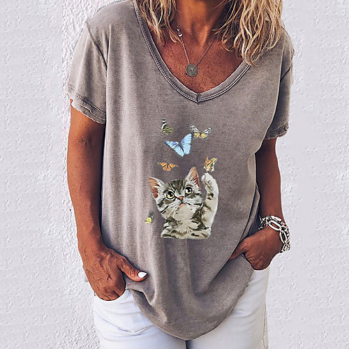 Women's T shirt Letter V Neck Tops Cotton Basic Basic Top White Black Army Green
Women's T shirt Letter V Neck Tops Cotton Basic Basic Top White Black Army Green