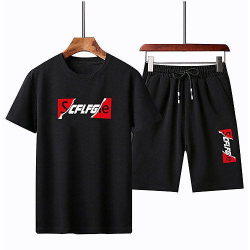 Men's Sweatsuit 2 Piece Set Artistic Style Crew Neck Sport Athleisure Clothing Suit Short Sleeves Breathable Soft Comfortable Exercise & Fitness Everyday Use Outdoor Fitness Exercising / 2pcs / pack
Men's Sweatsuit 2 Piece Set Artistic Style Crew Neck Sport Athleisure Clothing Suit Short Sleeves Breathable Soft Comfortable Exercise & Fitness Everyday Use Outdoor Fitness Exercising / 2pcs / pack