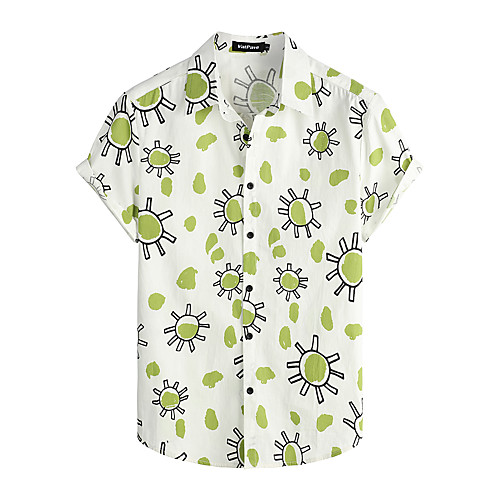 Men's Shirt Floral Short Sleeve Daily Tops 100% Cotton Basic Boho Green / White
Men's Shirt Floral Short Sleeve Daily Tops 100% Cotton Basic Boho Green / White
