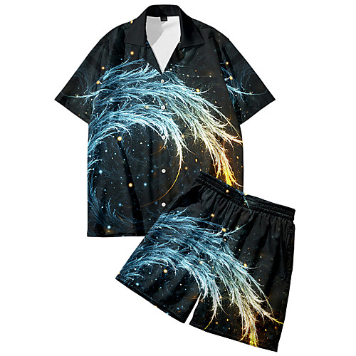 Men's Shirt Suits 3D Print Lightning Button-Down 3D Print Short Sleeve Street Tops Fashion Classic Breathable Comfortable Black
Men's Shirt Suits 3D Print Lightning Button-Down 3D Print Short Sleeve Street Tops Fashion Classic Breathable Comfortable Black