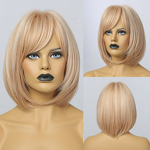 Synthetic Wig Natural Straight Short Bob Wig Short Light Blonde Synthetic Hair Women's Cosplay Party Fashion Blonde
Synthetic Wig Natural Straight Short Bob Wig Short Light Blonde Synthetic Hair Women's Cosplay Party Fashion Blonde