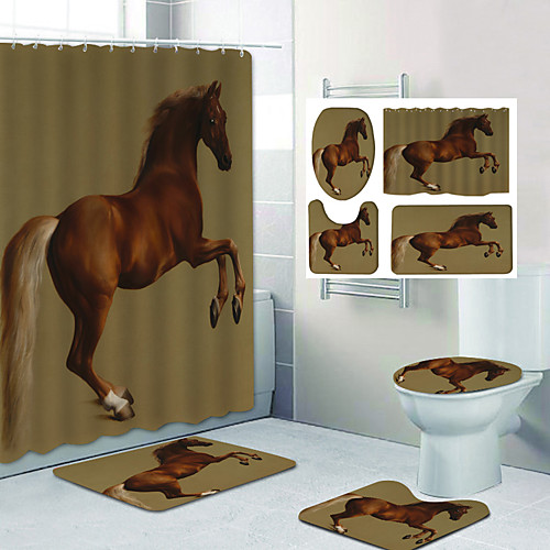 Running Horse Pattern Printing Bathroom Shower Curtain Leisure Toilet Four-Piece Design
Running Horse Pattern Printing Bathroom Shower Curtain Leisure Toilet Four-Piece Design