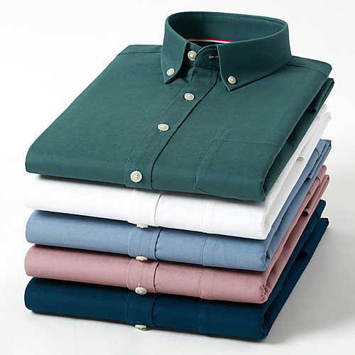 Men's Shirt Solid Colored Button-Down Long Sleeve Casual Tops Cotton Business Simple White Blue Army Green
Men's Shirt Solid Colored Button-Down Long Sleeve Casual Tops Cotton Business Simple White Blue Army Green