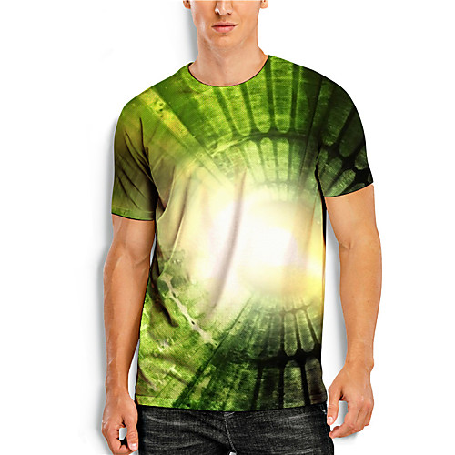 Men's T shirt 3D Print Graphic Graphic Prints 3D Print Short Sleeve Daily Tops Basic Casual Green / White
Men's T shirt 3D Print Graphic Graphic Prints 3D Print Short Sleeve Daily Tops Basic Casual Green / White