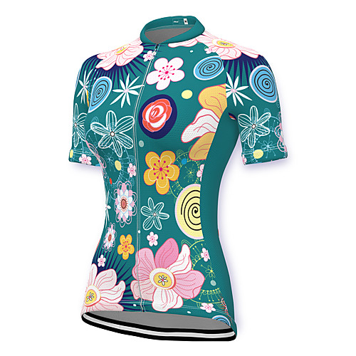 21Grams Women's Short Sleeve Cycling Jersey Spandex Green Floral Botanical Bike Top Mountain Bike MTB Road Bike Cycling Breathable Sports Clothing Apparel / Stretchy / Athleisure
21Grams Women's Short Sleeve Cycling Jersey Spandex Green Floral Botanical Bike Top Mountain Bike MTB Road Bike Cycling Breathable Sports Clothing Apparel / Stretchy / Athleisure