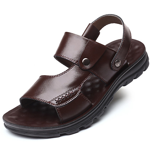 Men's Sandals Casual Daily Outdoor Walking Shoes Leather Breathable Non-slipping Dark Brown Black Summer
Men's Sandals Casual Daily Outdoor Walking Shoes Leather Breathable Non-slipping Dark Brown Black Summer