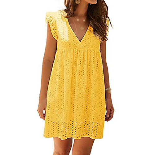jaderich women's v neck solid lace cutout bohemia dress sleeveless skirt yellow
jaderich women's v neck solid lace cutout bohemia dress sleeveless skirt yellow