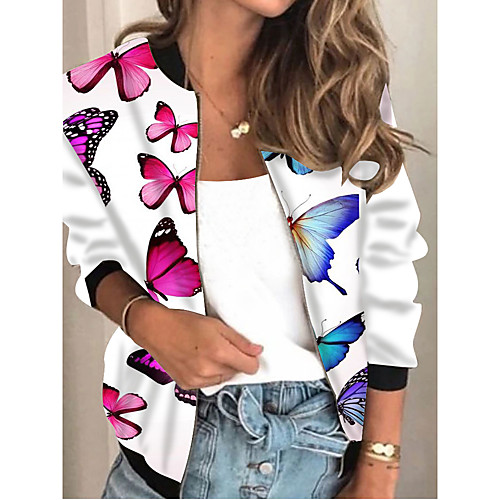 Women's Animal Patterned Print Active Spring & Fall Jacket Regular Daily Long Sleeve Air Layer Fabric Coat Tops White
Women's Animal Patterned Print Active Spring & Fall Jacket Regular Daily Long Sleeve Air Layer Fabric Coat Tops White