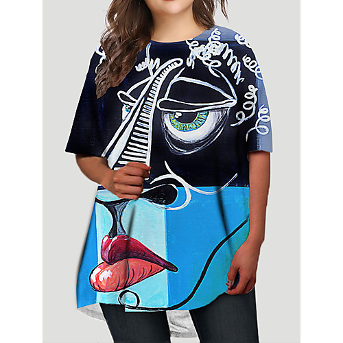 Women's Plus Size Dresses T Shirt Dress Tee Dress Short Mini Dress Half Sleeve Graphic Color Block Geometric Print Casual Fall Blue Blushing Pink XL XXL 3XL 4XL 5XL / Holiday
Women's Plus Size Dresses T Shirt Dress Tee Dress Short Mini Dress Half Sleeve Graphic Color Block Geometric Print Casual Fall Blue Blushing Pink XL XXL 3XL 4XL 5XL / Holiday