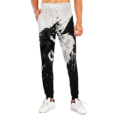 Men's Casual Athleisure Outdoor Sports Daily Sports Pants Sweatpants Trousers Pants Graphic Prints Lion Full Length Drawstring Print Black / White
Men's Casual Athleisure Outdoor Sports Daily Sports Pants Sweatpants Trousers Pants Graphic Prints Lion Full Length Drawstring Print Black / White