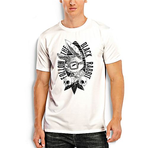 Men's T shirt 3D Print Graphic Prints Rabbit / Bunny Print Short Sleeve Daily Tops Casual Designer Big and Tall White
Men's T shirt 3D Print Graphic Prints Rabbit / Bunny Print Short Sleeve Daily Tops Casual Designer Big and Tall White