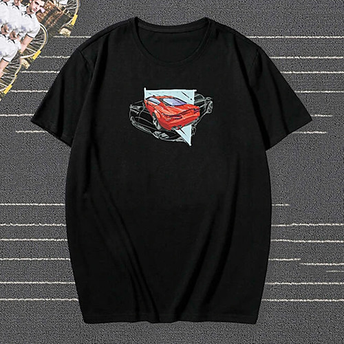 Men's T shirt Hot Stamping Car Print Short Sleeve Casual Tops 100% Cotton Basic Casual Fashion Black
Men's T shirt Hot Stamping Car Print Short Sleeve Casual Tops 100% Cotton Basic Casual Fashion Black