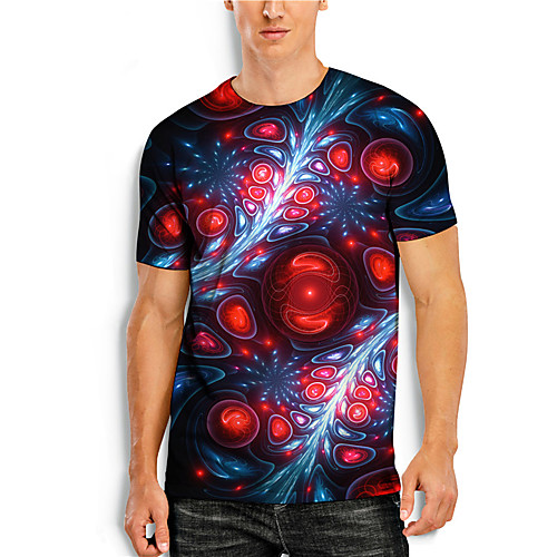 Men's T shirt 3D Print Graphic Graphic Prints 3D Print Short Sleeve Daily Tops Basic Casual Black / Red
Men's T shirt 3D Print Graphic Graphic Prints 3D Print Short Sleeve Daily Tops Basic Casual Black / Red