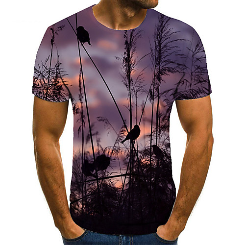 Men's T shirt 3D Print Animal 3D Print Print Short Sleeve Casual Tops Casual Fashion Purple
Men's T shirt 3D Print Animal 3D Print Print Short Sleeve Casual Tops Casual Fashion Purple