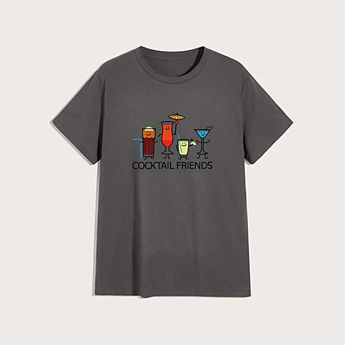 Men's T shirt Hot Stamping Graphic Prints Letter Print Short Sleeve Daily Tops 100% Cotton Fashion Vintage Classic Gray
Men's T shirt Hot Stamping Graphic Prints Letter Print Short Sleeve Daily Tops 100% Cotton Fashion Vintage Classic Gray