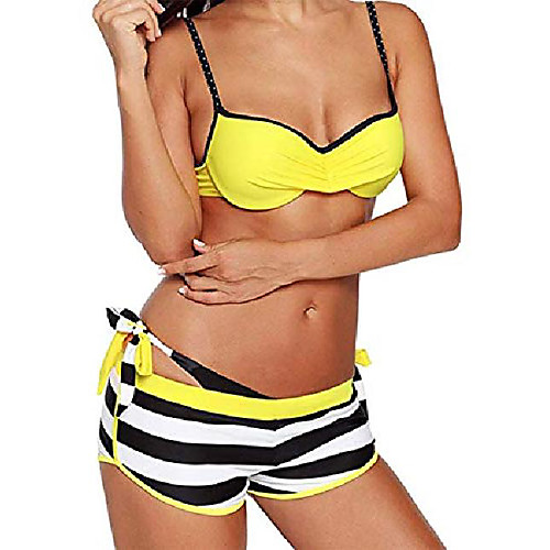 women 3 pieces bikini sets underwire bra with striped bikini bottom swimming suits swimwear s yellow
women 3 pieces bikini sets underwire bra with striped bikini bottom swimming suits swimwear s yellow