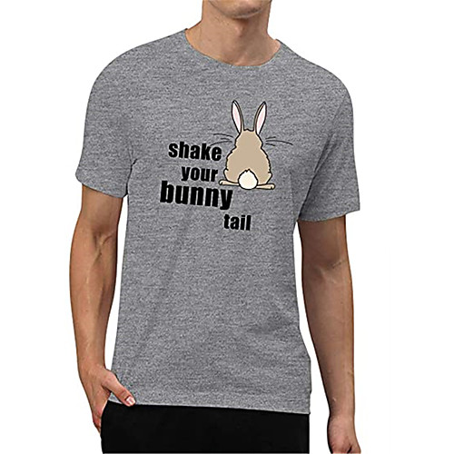 Men's Unisex T shirt Hot Stamping Graphic Prints Rabbit / Bunny Letter Plus Size Print Short Sleeve Casual Tops 100% Cotton Basic Casual Fashion Blue Gray
Men's Unisex T shirt Hot Stamping Graphic Prints Rabbit / Bunny Letter Plus Size Print Short Sleeve Casual Tops 100% Cotton Basic Casual Fashion Blue Gray