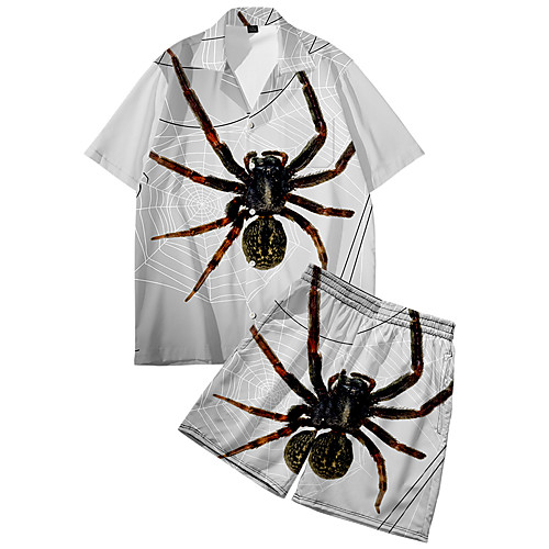 Men's Shirt Suits 3D Print Spider Animal Button-Down 3D Print Short Sleeve Daily Tops Casual Fashion Breathable White
Men's Shirt Suits 3D Print Spider Animal Button-Down 3D Print Short Sleeve Daily Tops Casual Fashion Breathable White