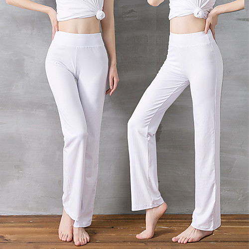 Women's High Waist Yoga Pants Wide Leg Elastic Waistband Bottoms Breathable Quick Dry Moisture Wicking Solid Color White Modal Cotton Yoga Fitness Gym Workout Winter Sports Activewear Micro-elastic
Women's High Waist Yoga Pants Wide Leg Elastic Waistband Bottoms Breathable Quick Dry Moisture Wicking Solid Color White Modal Cotton Yoga Fitness Gym Workout Winter Sports Activewear Micro-elastic