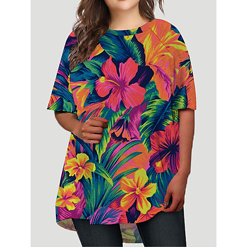 Women's Plus Size Dresses T Shirt Dress Tee Dress Short Mini Dress Half Sleeve Floral Graphic Color Block Print Casual Fall Red XL XXL 3XL 4XL 5XL / Holiday
Women's Plus Size Dresses T Shirt Dress Tee Dress Short Mini Dress Half Sleeve Floral Graphic Color Block Print Casual Fall Red XL XXL 3XL 4XL 5XL / Holiday