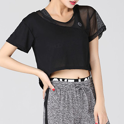 Women's Crop Top Tee / T-shirt Mesh Patchwork Crop Top Crew Neck Cotton Sport Athleisure T Shirt Top Short Sleeves Breathable Soft Comfortable Everyday Use Street Casual Daily Outdoor
Women's Crop Top Tee / T-shirt Mesh Patchwork Crop Top Crew Neck Cotton Sport Athleisure T Shirt Top Short Sleeves Breathable Soft Comfortable Everyday Use Street Casual Daily Outdoor
