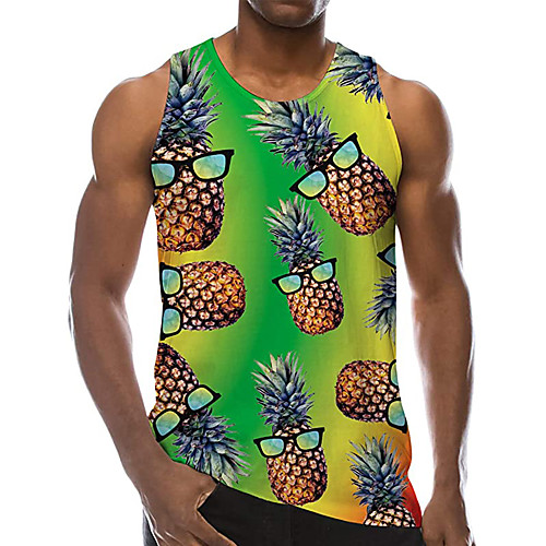 Men's Tank Top Undershirt 3D Print Pineapple 3D Print Sleeveless Daily Tops Casual Beach Yellow Green
Men's Tank Top Undershirt 3D Print Pineapple 3D Print Sleeveless Daily Tops Casual Beach Yellow Green