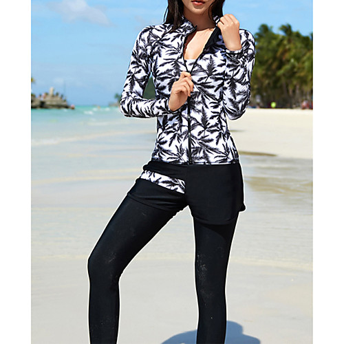 Women's One Piece Rash Guard Swimsuit Zipper Slim Solid Color Color Block Black Swimwear Bodysuit High Neck Bathing Suits New Neutral Sports
Women's One Piece Rash Guard Swimsuit Zipper Slim Solid Color Color Block Black Swimwear Bodysuit High Neck Bathing Suits New Neutral Sports