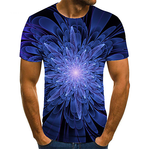 Men's T shirt 3D Print Geometric 3D Print Print Short Sleeve Casual Tops Casual Fashion Blue
Men's T shirt 3D Print Geometric 3D Print Print Short Sleeve Casual Tops Casual Fashion Blue