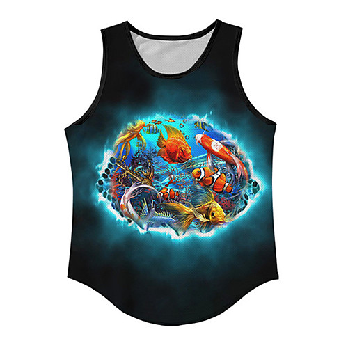 Men's Tank Top Undershirt 3D Print Graphic Prints Fish Animal Print Sleeveless Daily Tops Casual Designer Big and Tall Navy Blue
Men's Tank Top Undershirt 3D Print Graphic Prints Fish Animal Print Sleeveless Daily Tops Casual Designer Big and Tall Navy Blue