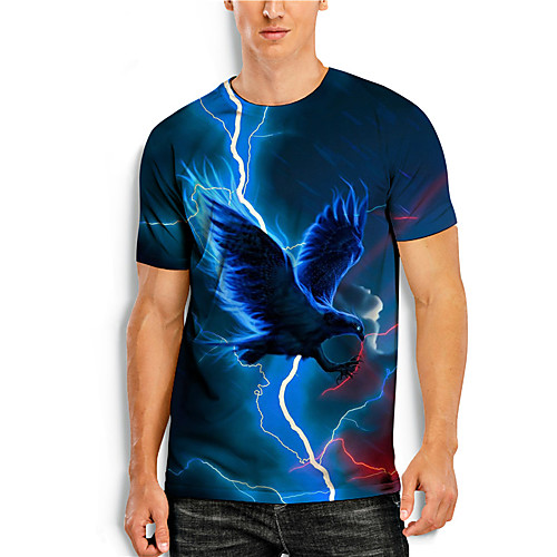 Men's T shirt 3D Print Graphic Prints Bird Print Short Sleeve Daily Tops Casual Designer Big and Tall Blue
Men's T shirt 3D Print Graphic Prints Bird Print Short Sleeve Daily Tops Casual Designer Big and Tall Blue