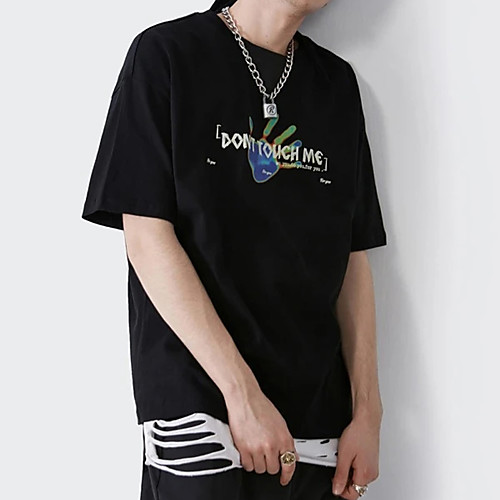 Men's T shirt Hot Stamping Graphic Prints Letter Print Short Sleeve Daily Tops 100% Cotton Fashion Vintage Classic Black
Men's T shirt Hot Stamping Graphic Prints Letter Print Short Sleeve Daily Tops 100% Cotton Fashion Vintage Classic Black