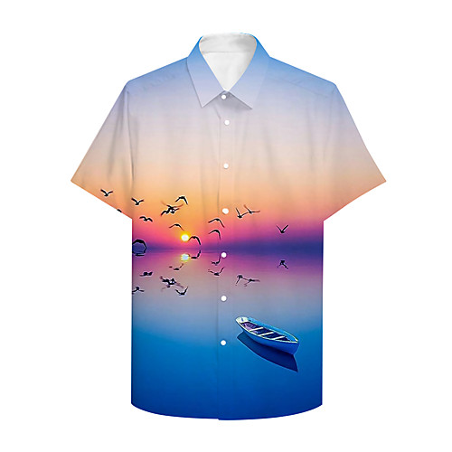 Men's Shirt 3D Print Graphic Scenery Print Short Sleeve Daily Tops Basic Casual Blue
Men's Shirt 3D Print Graphic Scenery Print Short Sleeve Daily Tops Basic Casual Blue