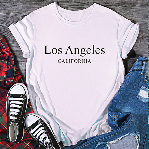 Women's T shirt Graphic Print Round Neck Tops 100% Cotton Basic Basic Top White Black Purple
Women's T shirt Graphic Print Round Neck Tops 100% Cotton Basic Basic Top White Black Purple